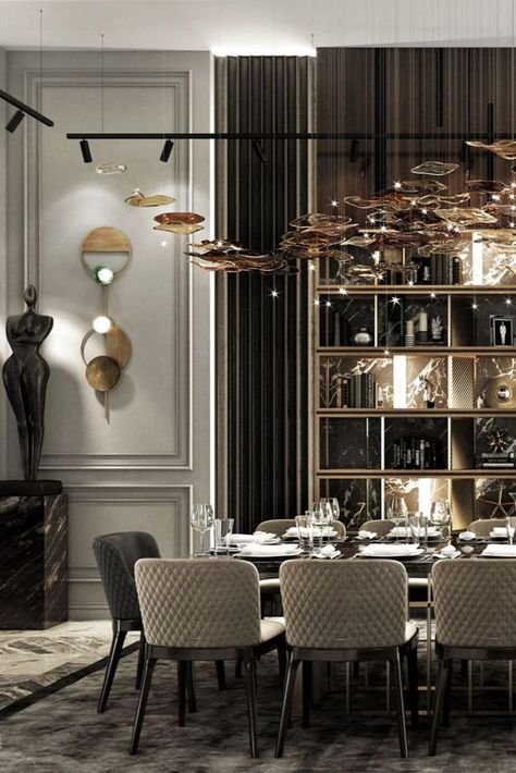 Discover with LUXXU the most spectacular Dining Room projects, Dubai! Visit 👉🏻luxxu.net #livingroom #luxurylivingroom #luxxu #dubai #mydubai Dining Room Design Modern, Dining Room Interiors, Luxury Dining Room, Elegant Dining Room, Luxury Homes Interior, The Dining Room, Luxury Dining, Design Living Room, Elegant Dining