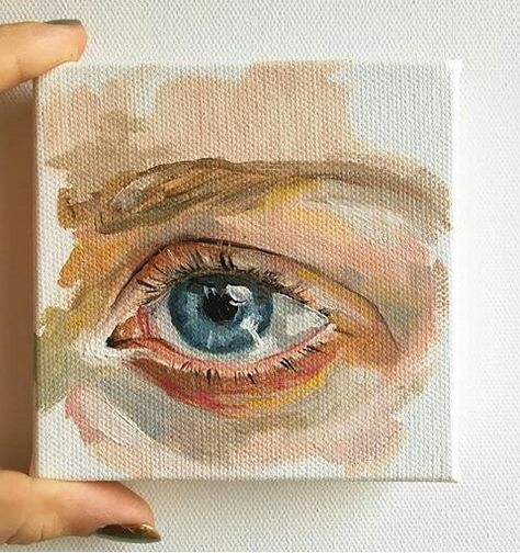 Mini Canvas Portrait, Portrait Drawing Acrylic, Ruth Speer, First Friday, Eye Painting, Art Walk, Small Canvas Art, Arte Inspo, Mini Canvas Art