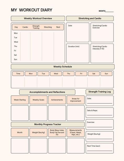 Workout Diary digitalplannertemplate #digitalplannercommunity #simpledigitalplanner #landscapedigitalplannerdigitalplannergoodnotestemplate🔗 Diy Workout Journal, Workouts Planner, Fitness Planner Ideas, Workout Journal Ideas, Sport Planner, Fitness Journal Template, Workout Journal Ideas Planners, Workout Diary, Gym Diary