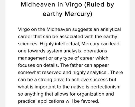 Midheaven virgo Midheaven In Virgo, Mc In Virgo, Virgo Midheaven Aesthetic, Virgo Midheaven, Chart Astrology, Birth Chart Astrology, Earth Signs, Operations Management, Content Ideas