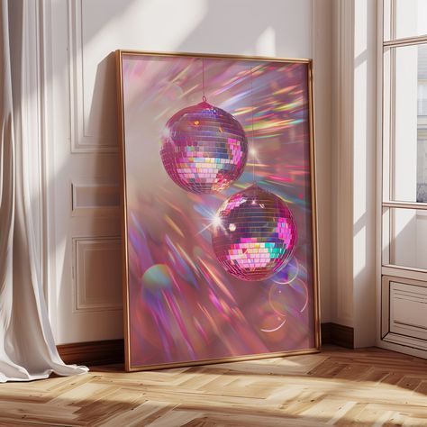 Disco Room Aesthetic, Disco Ball Art, Disco Art, Glam Apartment, Girly Apartments, Get Funky, Mirror Ball, Disco Balls, Disco Ball