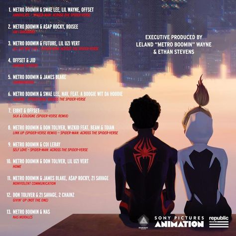 Spiderman Across The Spider Verse, Metro Boomin, Am I Dreaming, James Blake, Burna Boy, Across The Spider Verse, Kid Cudi, Me Too Lyrics, Lil Uzi Vert