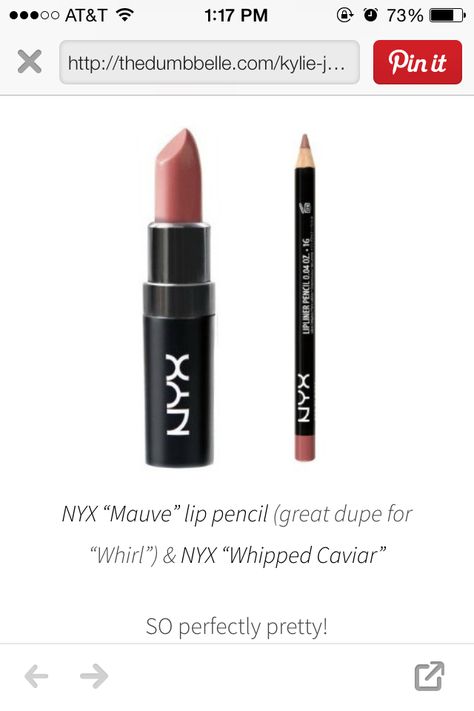 Nyx Whipped Caviar, Mauve Lips, Kylie Jenner Lips, Kylie Jenner Lipstick, Makeup Hacks Tutorials, Imperfection Is Beauty, Fairy Makeup, Beauty Hair Makeup, Mac Makeup