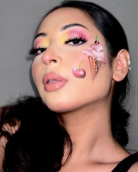 Cherry on top chic 🍒🍦 Which flavor of ice cream do you like? Let me know in the comment section. Ice cream glam makeup ib: @plouise_makeup_academy @plouise1 Follow @rupalibaherasfx for more creative makeups✨ ________________________________ Products EYES - @makeupamurder eye 4n eye base primer - @plouise_makeup_academy rumour base - @moiracosmetics eyeshadow palette - @morphebrushes eyeshadow palette FACE - @charlottetilbury magic serum - @hudabeauty @hudabeautyshop foundation - @huda... Magic Serum, Plouise Makeup, Candy Makeup, Plouise Makeup Academy, Powder Bronzer, Urban Decay Cosmetics, Avant Garde Makeup, Eye Base, Anastasia Brow