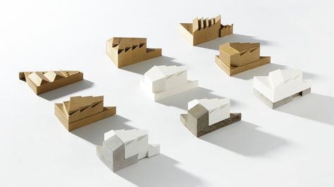 massing models to show intersection of mosque and gallery Modern Monastery, Massing Model, Hut Design, Conceptual Model Architecture, Architectural Ideas, Architectural Representation, Drawing Patterns, Kentish Town, Architecture Models