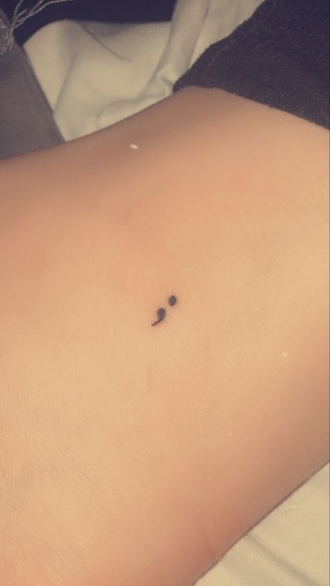 Semi Colon Tattoo, Colon Tattoo, Semi Colon, Semicolon Tattoo, Stick And Poke, Fish Tattoos, Jesus Fish Tattoo, Tattoos