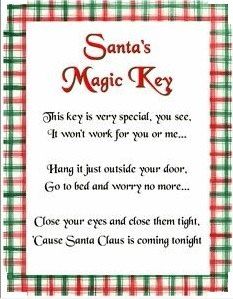 No Chimney, How Will Santa Get in to Deliver Gifts? Santa Key Poem, Santa's Key, The Skeleton Key, Xmas Eve Boxes, Santa Key, Winter Printables, Printable Gifts, Santa's Magic Key, Magic Key