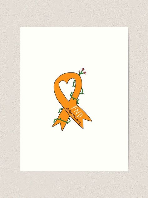 Fnd Awareness Ribbon, Fnd Awareness, Funny Af, Neurological Disorders, Sticker Ideas, Ribbon Art, Awareness Ribbon, Awareness Ribbons, Ribbon