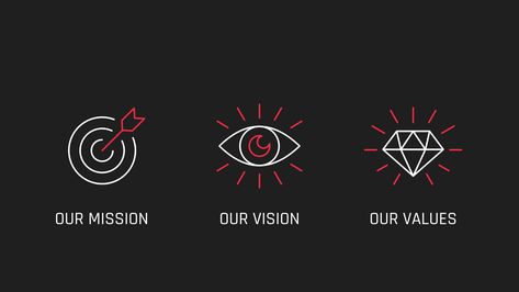 Our Mission, Vision and Values Icon Cool Animation, Five Different Colors of Themes, Luma Matte Selection Mission Icon, Mission Vision, Free Stock Video, Logo Pattern, Cool Animations, Stock Video, Stock Footage, Different Colors, Typography