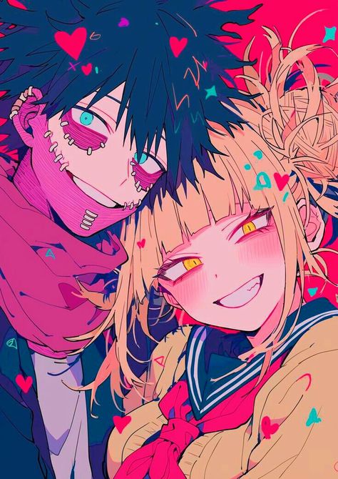 Shigaraki X Deku Kiss, Overhaul X Lady Nagat, Dabi X Toga Kiss, Shigadabi Matching Icons, Bakugo And Toga, Mha Toga Fanart, Toga And Dabi Pfp Matching, Lov Mha Fanart, Dabi X Toga Cute