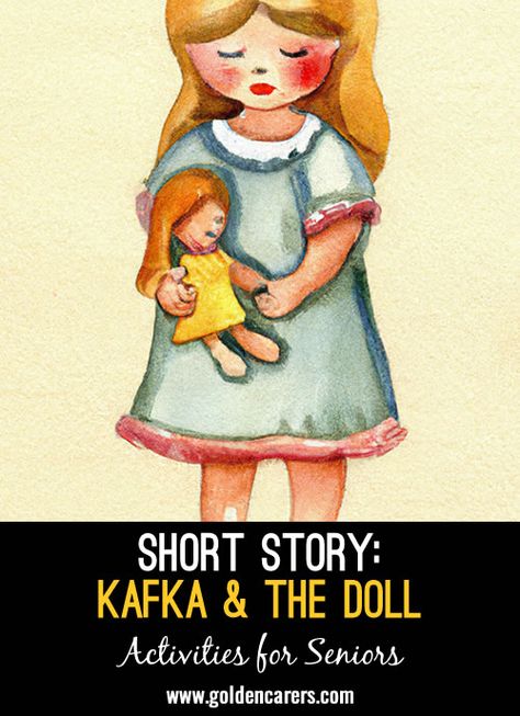 Short Story: Kafka and the Doll: At 40, Franz Kafka (1883-1924), who never married and had no children, walked through the park in Berlin when he met a girl who was crying because she had lost her favourite doll. She and Kafka searched for the doll unsuccessfully. No Children, Franz Kafka, Never Married, Free Activities, English Class, The Doll, Short Story, Losing Her, Music Playlist