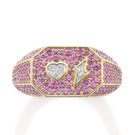 Robinson Pelham Love Struck ring Robinson Pelham, Love Struck, Romantic Nature, Rainbow Sapphires, Egyptian Hieroglyphics, With Meaning, We Fall In Love, Bling Rings, Formal Style