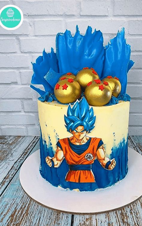 Dbz Party Ideas, Goku Cake Design, Dragon Ball Z Birthday Cake Ideas, Dragonball Cake Ideas, Dragonball Z Birthday Cakes, Dragon Ball Z Cake Birthdays Goku, Dragon Ball Z Birthday Party Ideas Goku, Dragonball Birthday Cake, Dbz Birthday Party Ideas