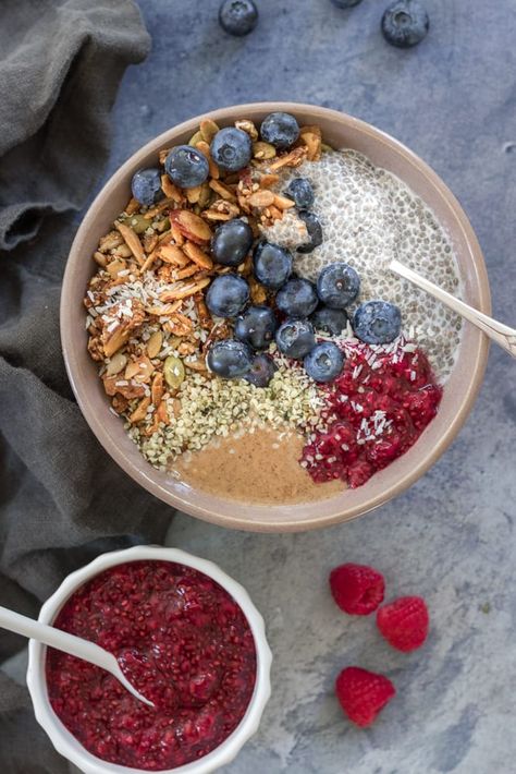 Chia Seed Smoothie Bowl, Chia Seed Parfait, Chia Seed Breakfast, Chia Pudding Breakfast, Chia Bowl, Chia Parfait, Chia Breakfast, Chia Recipe, Chia Seed Recipes