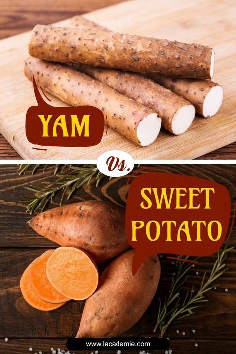 Yam vs. Sweet Potato: The Ultimate Comparison 2024 Yams Vs Sweet Potatoes, Yam Fries, Sweet Potato Plant, Peanut Curry, Yam Or Sweet Potato, Lemon Aioli, Japanese Sweet Potato, Sweet Potato Cake, Baked Yams