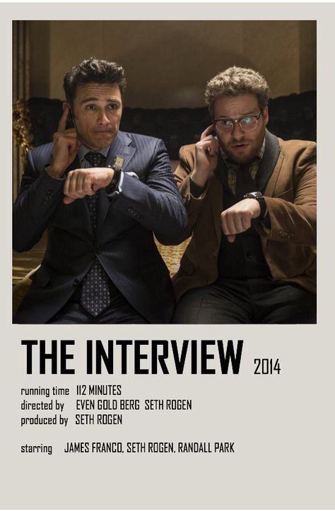 The Interview Movie Poster, The Interview Movie, Top Romantic Movies, Cinematic Masterpieces, Movie Hall, Movie Character Posters, Top Movies To Watch, Movies For Free, Polaroid Posters