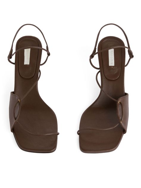 Designer Summer Shoes, Chocolate Brown Sandals, Heels For Brown Dress, Dark Brown Heels, 2 Strap Sandals, Heels For Summer, Straps Sandals, Leather Strap Sandals, Girly Shoes