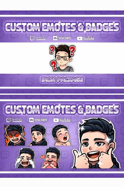 Hi Emote Twitch, Male Twitch Emote, Hype Emote, Stream Layout, Anime Emotes, Emoji Discord, Badges Ideas, Custom Emoji, Heart Emote