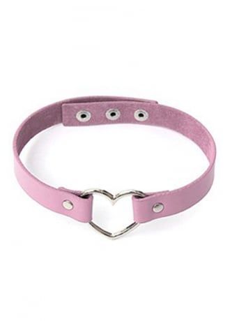 Pink Heart Ring Choker, £3.99 Pink Heart Ring, Rhinestone Lingerie, Pink Heart Rings, Legs Ring, Pink Choker, Attitude Clothing, Leg Chain, Womens Chokers, Heart Choker