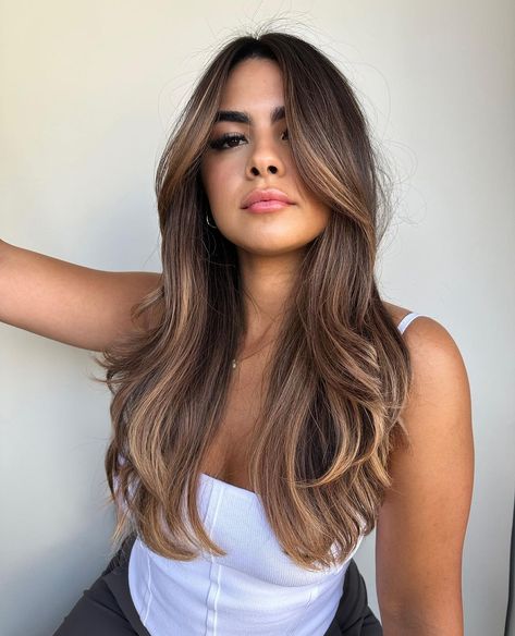 Light Brunette Hair, Caramel Blonde Hair, Rambut Brunette, Brown Hair Looks, Bronde Balayage, Brown Hair Inspo, Hair Tint, Brunette Balayage, Brunette Hair With Highlights