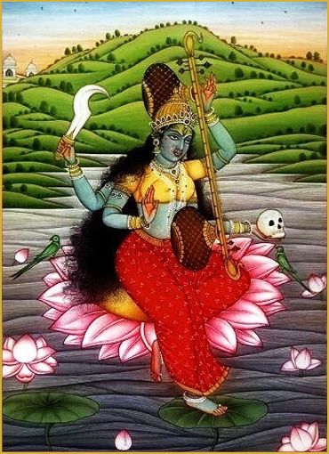 Mother Kali, Saraswati Goddess, Kali Goddess, Indian Painting, Divine Mother, Indian Paintings, Goddess Art, Hindu Deities, Durga Goddess