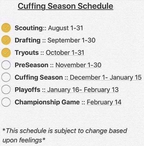 14+ Cuffing Season Memes To Laugh At While Crying And Scrolling Through Tinder Cuffing Season, Championship Game, Truth Hurts, November 1, September 1, December 1, To Laugh, Getting To Know, It Hurts