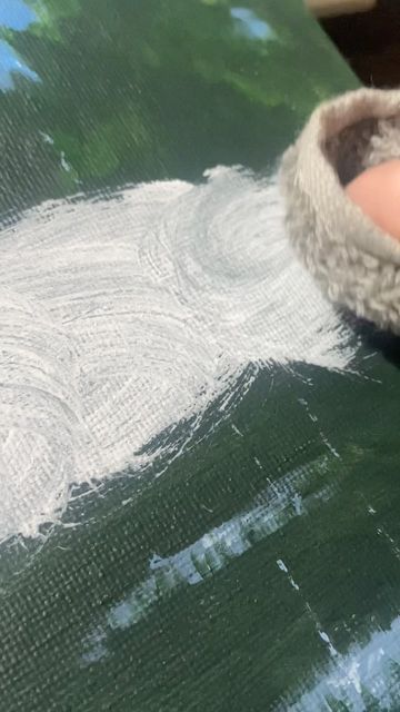 Daphne Frizzle on Instagram: "Fog! 🌫 - If you don’t have a slow-dry medium for your acrylics, try mixing extra water into your paint. Also, you’ll want to work faster, as acrylics on their own dry very quickly and can make the fog look patchy! - #art #arttutorial #artist #painting #paintingtutorial #acrylicpaint #acrylicpainting #fog #fogpainting" Fog Painting Acrylic, How To Paint Fog With Acrylics, Fog Painting, The Fog, Naive Art, How To Paint, Artist Painting, Painting Tutorial, White Paints