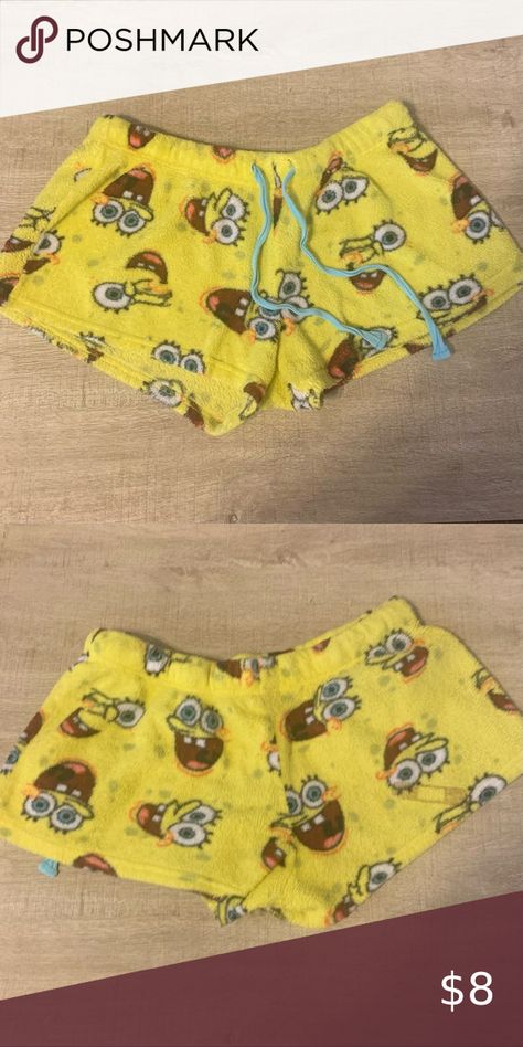 Nickelodeon Girls' Spongebob Squarepants Pajama Fuzzy Shorts Spongebob Shorts, Spongebob Clothes, Spongebob Pajamas, Fuzzy Pajamas, Fuzzy Shorts, Nickelodeon Girls, Acid Bath, Pj Shorts, Pj Pants