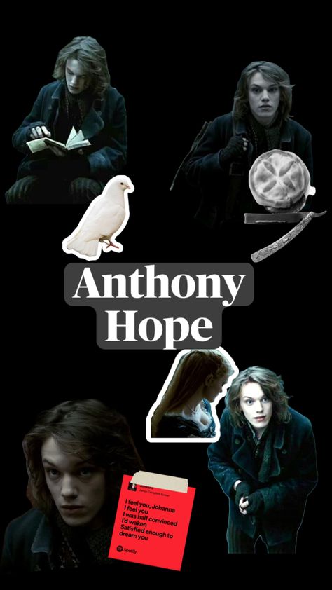 Anthony Hope.This is Kinda bad.#sweenytodd #Anthonyhope #jamiecampbellbower #Johanna Anthony Hope, Sweeney Todd, Jamie Campbell Bower, I Feel You, Actors, Feelings