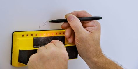 For hanging frames or your recent DIY project, a stud finder effectively helps locate solid wood studs behind drywall. Here are the best stud finders. Stud Finders, Table Saw Jigs, Stud Finder, Wood Studs, Nails And Screws, Stud Walls, Rare Earth Magnets, Diy House Projects, Diy Repair