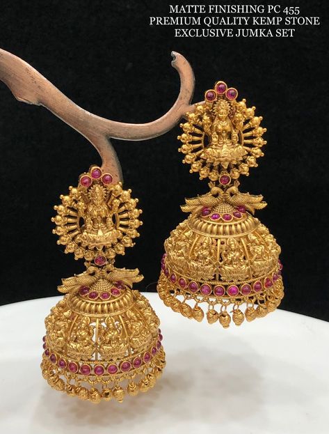 Ear Rings Buttalu, Latest Jhumka Designs Gold 10 Grams, Jumkas Gold In 10 Grams, Buttalu Earrings Gold, Ear Rings Gold, Tamil Selvi, Pretty Gold Necklaces, Wedding Jewellery Designs, Badminton Set