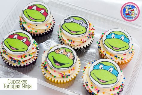 Cupcakes tortugas ninja Teenage Turtles, 4th Birthday, Bday Party, Cupcake, Aura, Cake, Birthday, Quick Saves