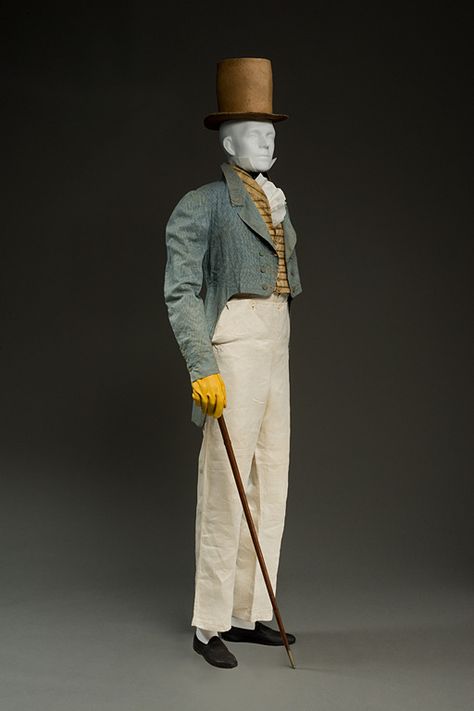 Fashion and Costume History – fripperiesandfobs: Coat, 1805-20 From Historic... Regency Menswear, Regency Men, 1820 Fashion, 1820s Fashion, 19th Century Clothing, 1800s Fashion, Regency Fashion, 18th Century Fashion, 19th Century Fashion