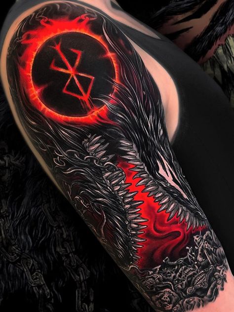 Berserker Tattoo, Nordic Tattoos, Berserk Tattoo, Norse Tattoos, Tattoo Christian, Tats Ideas, Viking Tattoo Symbol, Viking Tattoo Sleeve, Tattoo Coverup