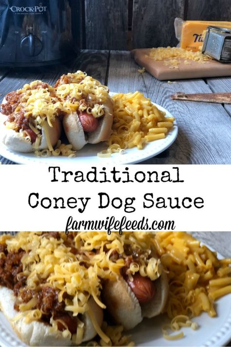 Chili Dog Sauce Recipe, Coney Dog Sauce, Chili Dog Sauce, Coney Sauce, Hot Dog Sauce, Coney Dog, Hot Dog Recipes, Crockpot Beef, Easy Family Dinners