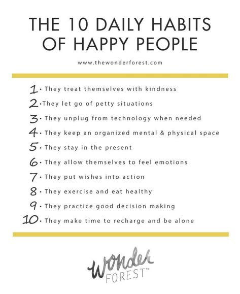 The 10 Daily Habits of Happy People Tips and Hacks. 10 Daily Habits, Habit Quotes, Habits Of Successful People, Success Habits, Positive Habits, Self Care Activities, Daily Habits, Good Habits, Successful People