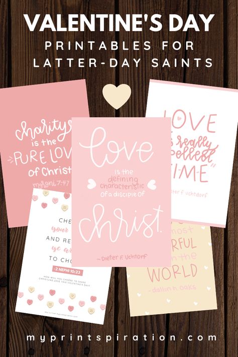 Yw Valentine Handout, Yw Valentines Gift, Lds Primary Valentines Ideas, Valentine Activity Days Lds, Lds Valentine Quotes, Ministering Valentine Ideas, Lds Ministering Valentines Ideas, Yw Valentines Activities, Valentine Ministering Ideas