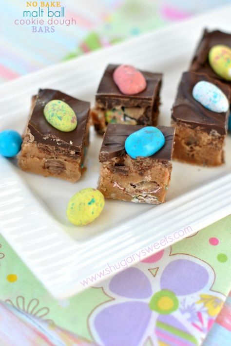 Malt Ball Cookie Dough Bars Spring Sweets, Spring Time Desserts, Future Chef, Blessed Christmas, Cookie Dough Bars, Sweet Kitchen, Shugary Sweets, Easter Event, Easter Desserts Recipes