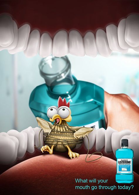 Nature Advertising, Design Page Layout, Tooth Illustration, Listerine Mouthwash, Homemade Mouthwash, Car Advertising Design, Image Composition, Be More Creative, 광고 디자인