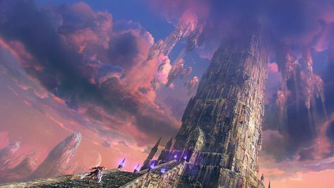 ArtStation - Ancient tower, silentfield . Dnd World Map, Fantasy Worlds, 다크 판타지, Scene Art, Escape Reality, Fantasy Castle, Fantasy Story, Fantasy Places, Dungeons And Dragons Homebrew