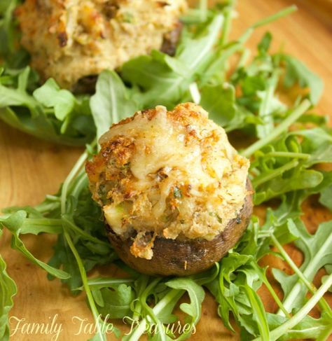 Boursin Cheese & Crab Stuffed Mushrooms - Family Table Treasures Healthy Avocado Smoothie, Crab Stuffed Mushrooms, Crab Stuffed, Boursin Cheese, Fried Bananas, Herb Cheese, Appetizer Ideas, Recipes Appetizers And Snacks, Favorite Appetizers