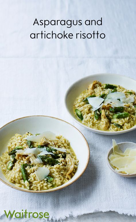 Artichoke Risotto, March Inspiration, Continental Dishes, Waitrose Recipes, Waitrose Food, Risotto Dishes, Risotto Recipe, Healthy Grains, Risotto Recipes