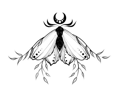 Spooky Line Tattoo, Basic Moth Tattoo, Night Moth Tattoo, Flower Moth Tattoo, Small Moth Tattoo Simple, Delicate Moth Tattoo, Witchy Moth Tattoo, Mushroom Woman Tattoo, Thy Tattoo