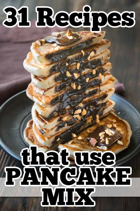 Pancake Mix Other Uses, Pancake Mix Desserts Easy, Pancake Mix Bread, Pancake Mix Recipe Ideas Desserts, Things To Make With Pancake Mix Ideas, Protein Pancake Mix Recipes, Pancake Mix Cookie Recipe, Pancake Chicken, Plain Pancakes