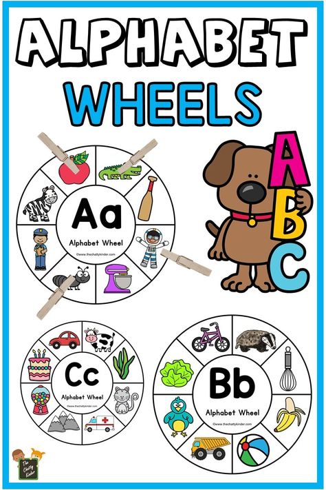 Alphabet Wheel Free Printable, Alphabet Games For Preschool Circle Time, Initial Sounds Activities, Skill Development Activities, Alphabet Wheel, Alphabet Games For Kindergarten, Beginning Sounds Activities, Initial Sound Activities, Letter Sounds Kindergarten