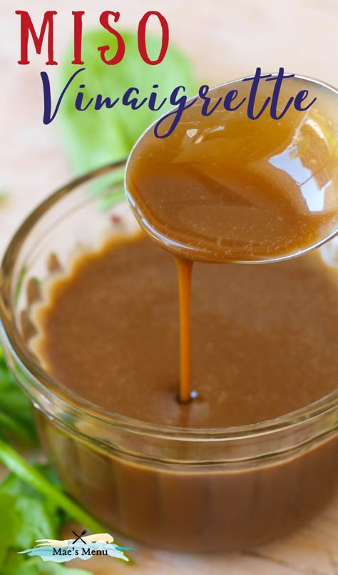 Miso Dressing Recipe, Miso Salad Dressing, Healthy Dressing Recipes, Maple Vinaigrette, Healthy Mouth, Salad Dressing Recipes Healthy, Delicious Salad Dressings, Strawberry Balsamic, Vinaigrette Recipe