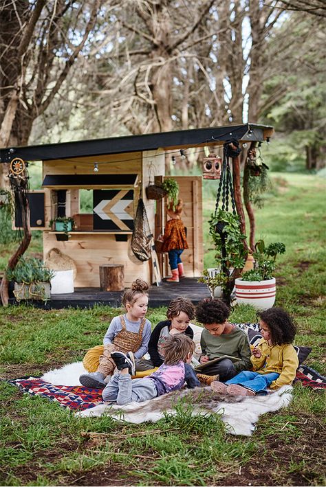 Outdoor Playhouses, Modern Playhouse, Kids Cubby Houses, Kids Cubbies, Wooden Cubby, Outdoor Playhouse, Kids Backyard, Playhouse Plans, Diy Playhouse