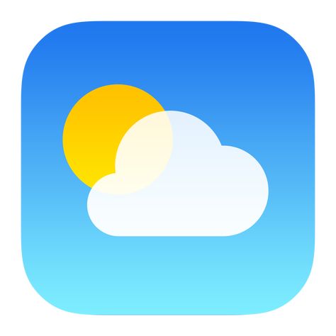 Blue Weather App Icon, Weather App Icon, Mint App, Kawaii Weather, Ios14 Aesthetic, App Drawings, Heart App, Vintage App, Weather App