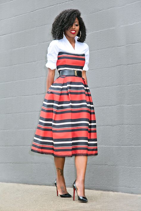 Stripe dress outfit