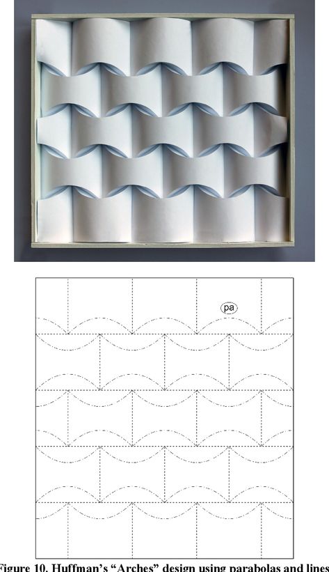 Figure 10 from Reconstructing David Huffman’s Legacy in Curved-Crease Folding | Semantic Scholar Paper Folding Templates, Origami Objects, Amazon Cafe, Paper Folding Designs, Paper Folding Techniques, Origami Wall Art, Craft Ideas Paper, Paper Folding Art, Origami Architecture